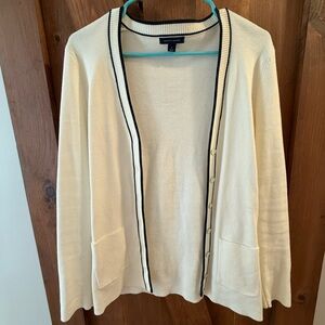 Tommy Hilfiger Cream Cardigan with Dark Trim